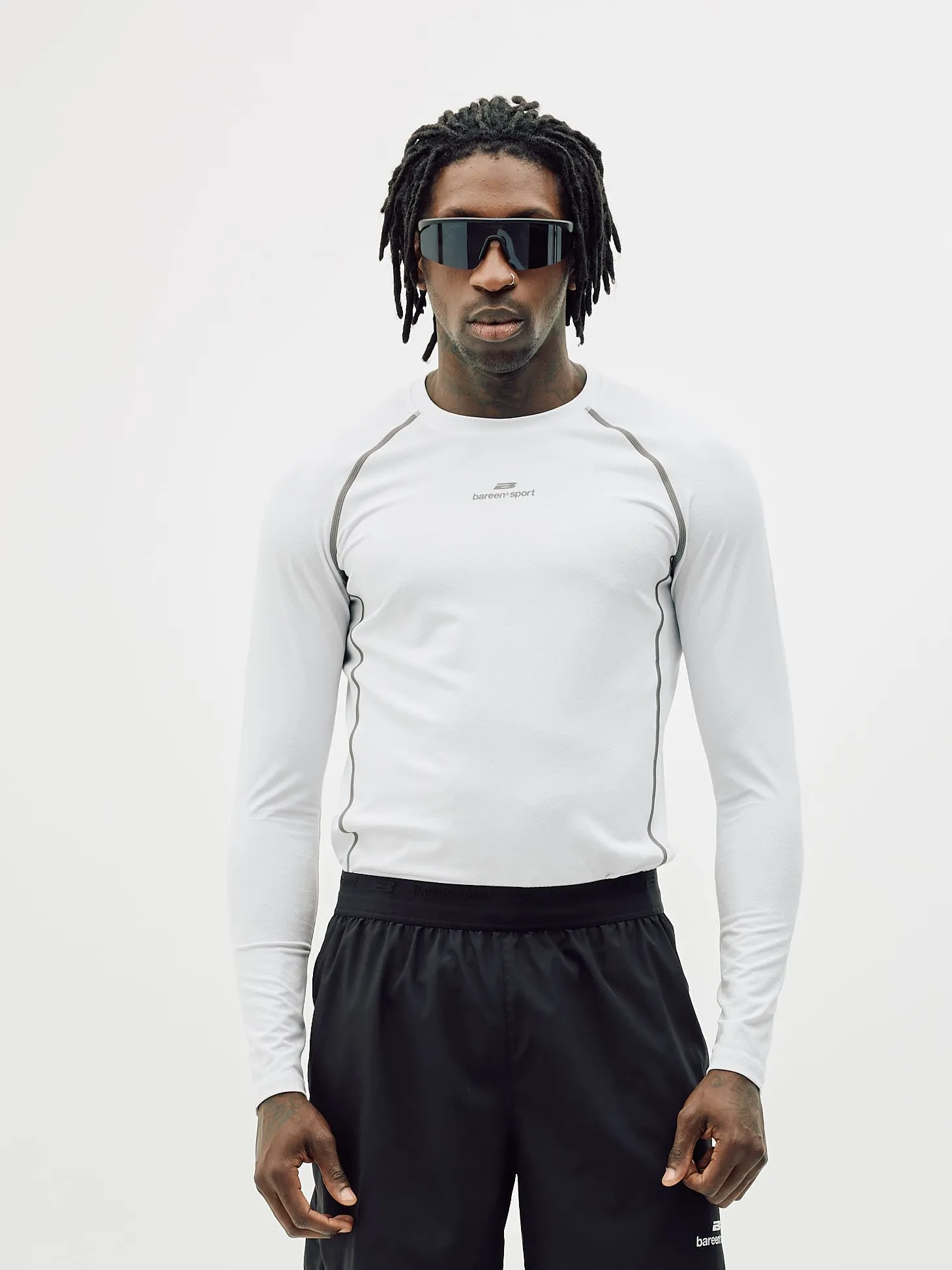 Active Long Sleeve, Men - White