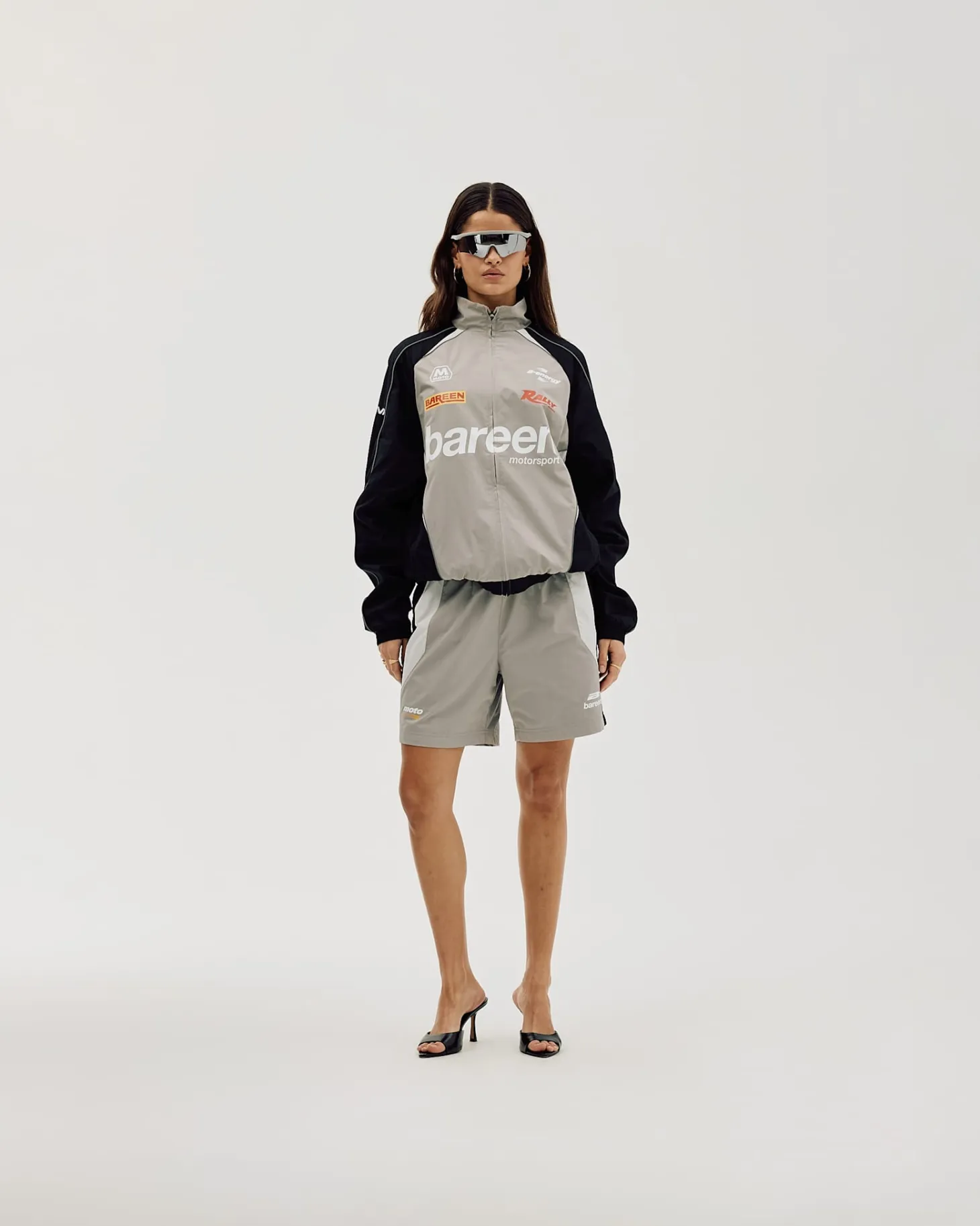 Active Shorts, Women - Ghost Grey / Black / White