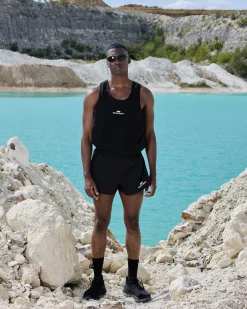 Active Split Shorts, Men - Black Onyx