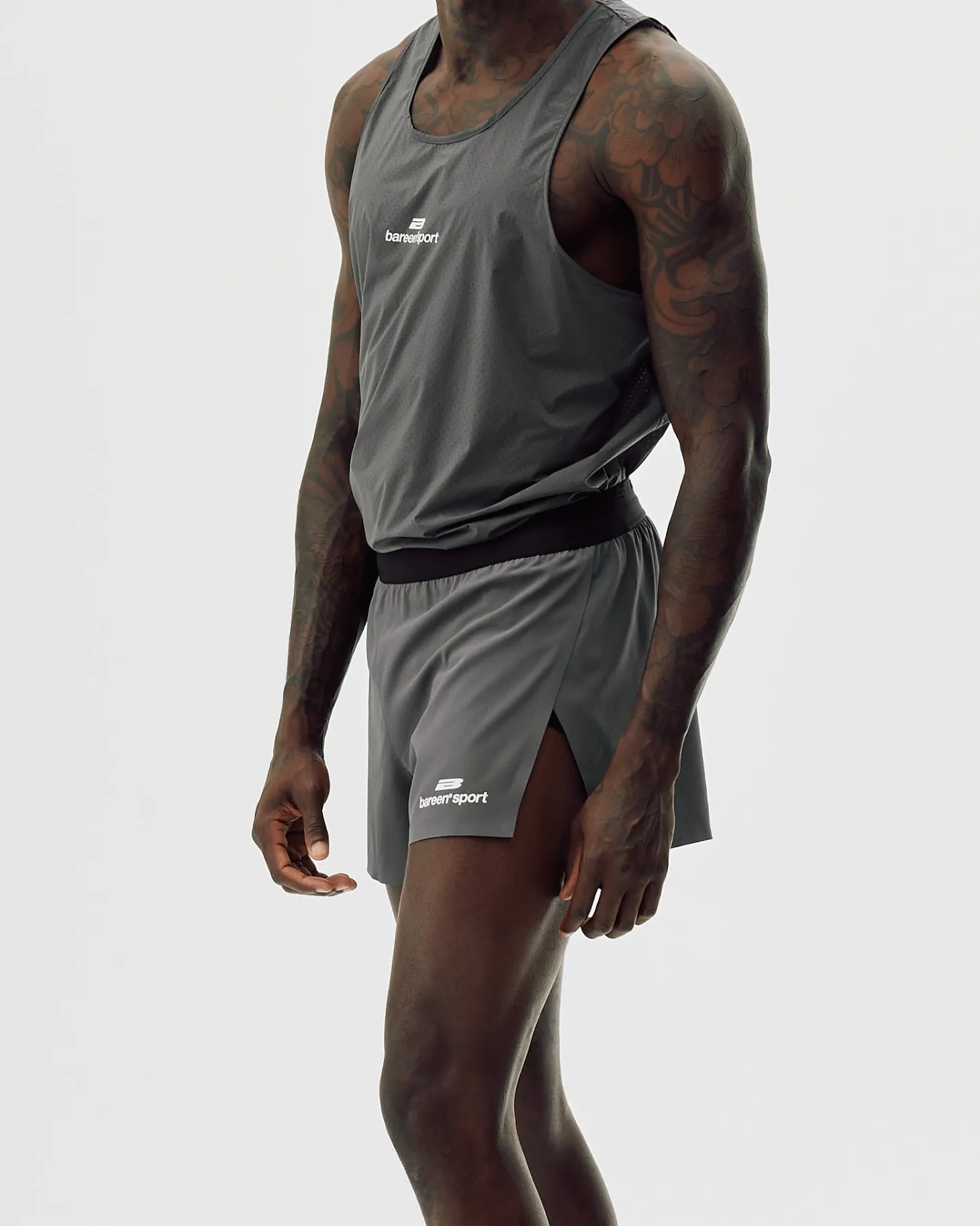 Active Split Shorts, Men - Iron Gate
