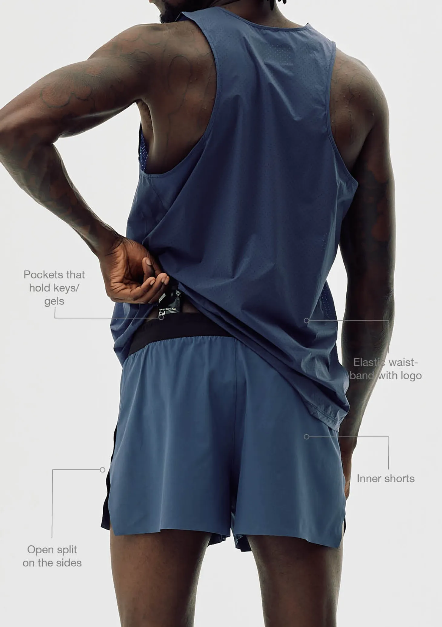 Active Split Shorts, Men - Oceana