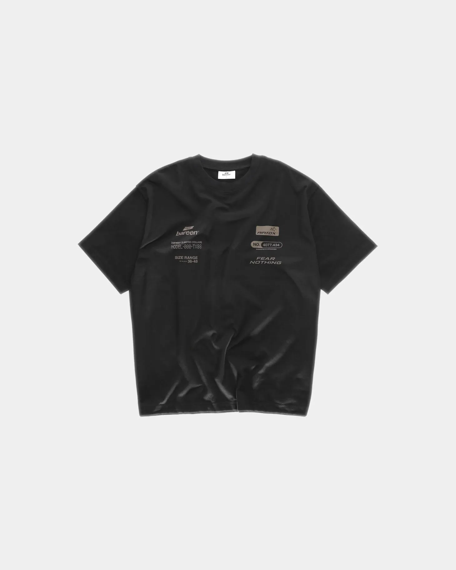Bareen X Airtox - Fear Nothing Box Fit T-shirt, Women - Black