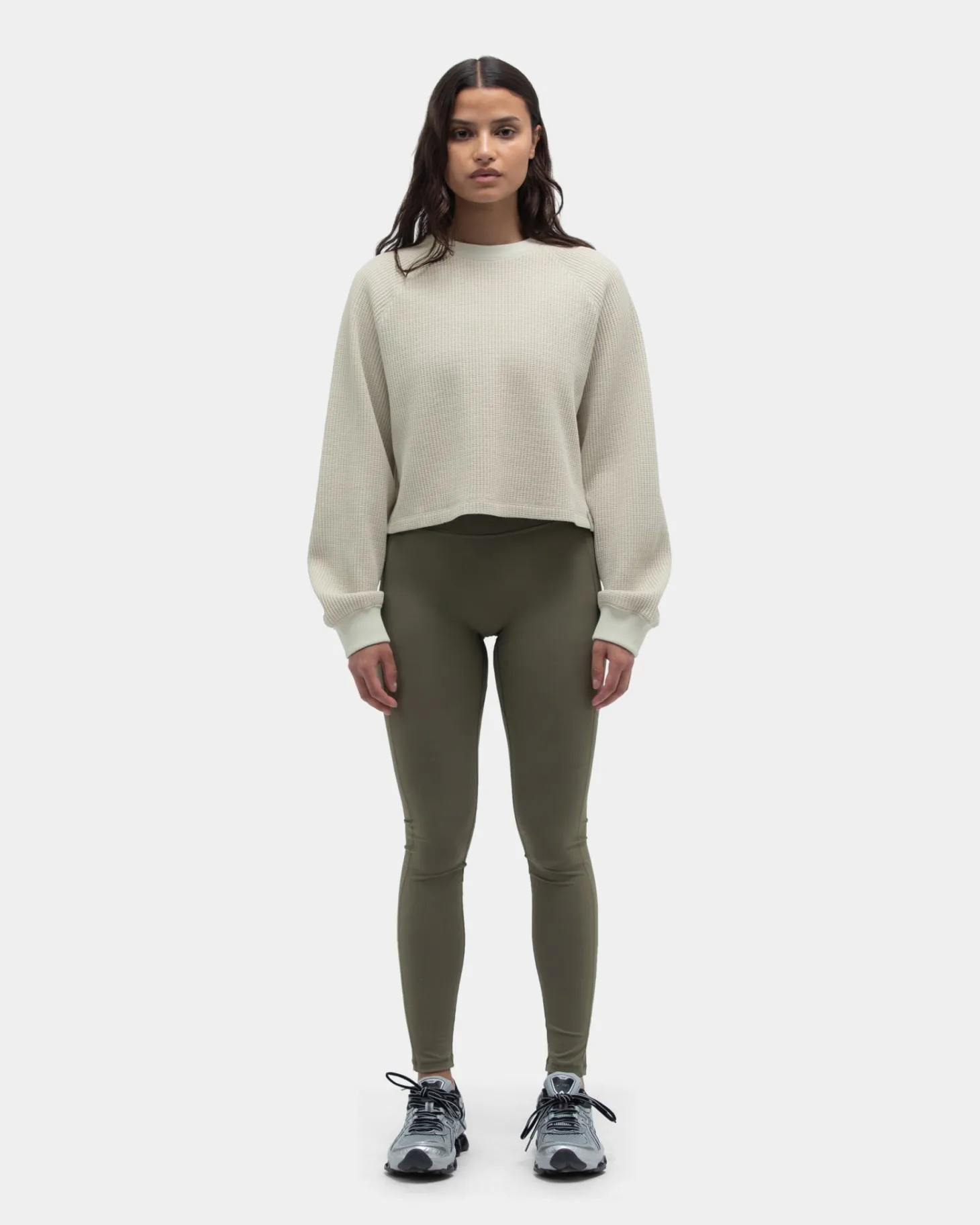 Blaze Waffle Long Sleeve, Women - Agate Gray