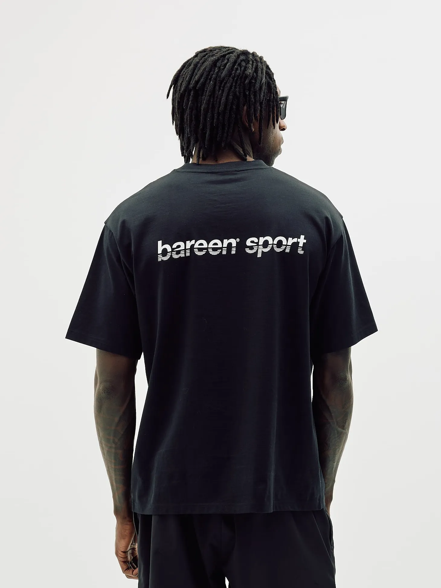 Box Fit Athletic Logo Tee, Men - Black