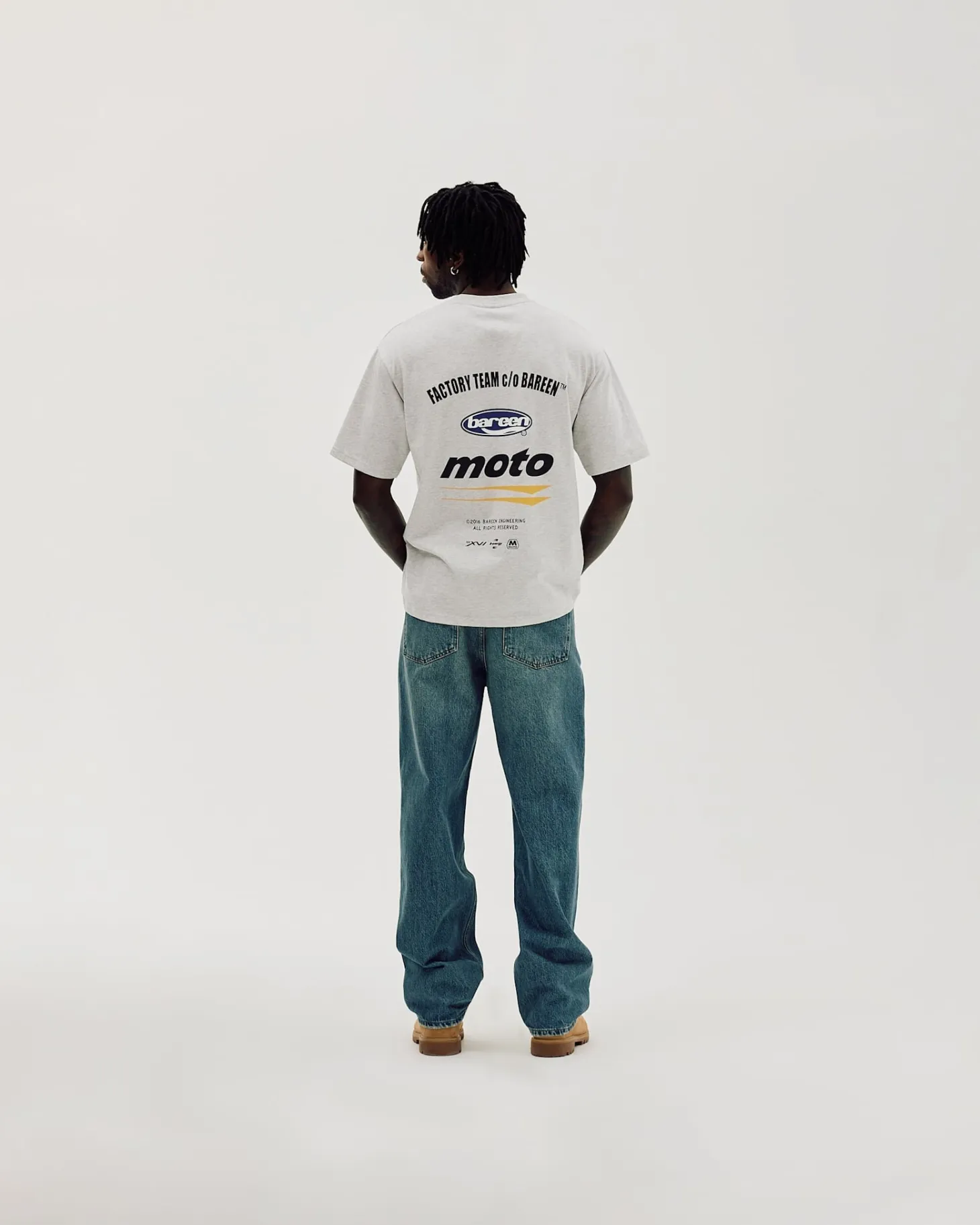 Box Fit T-shirt, Men - Moto - Cloudy Grey