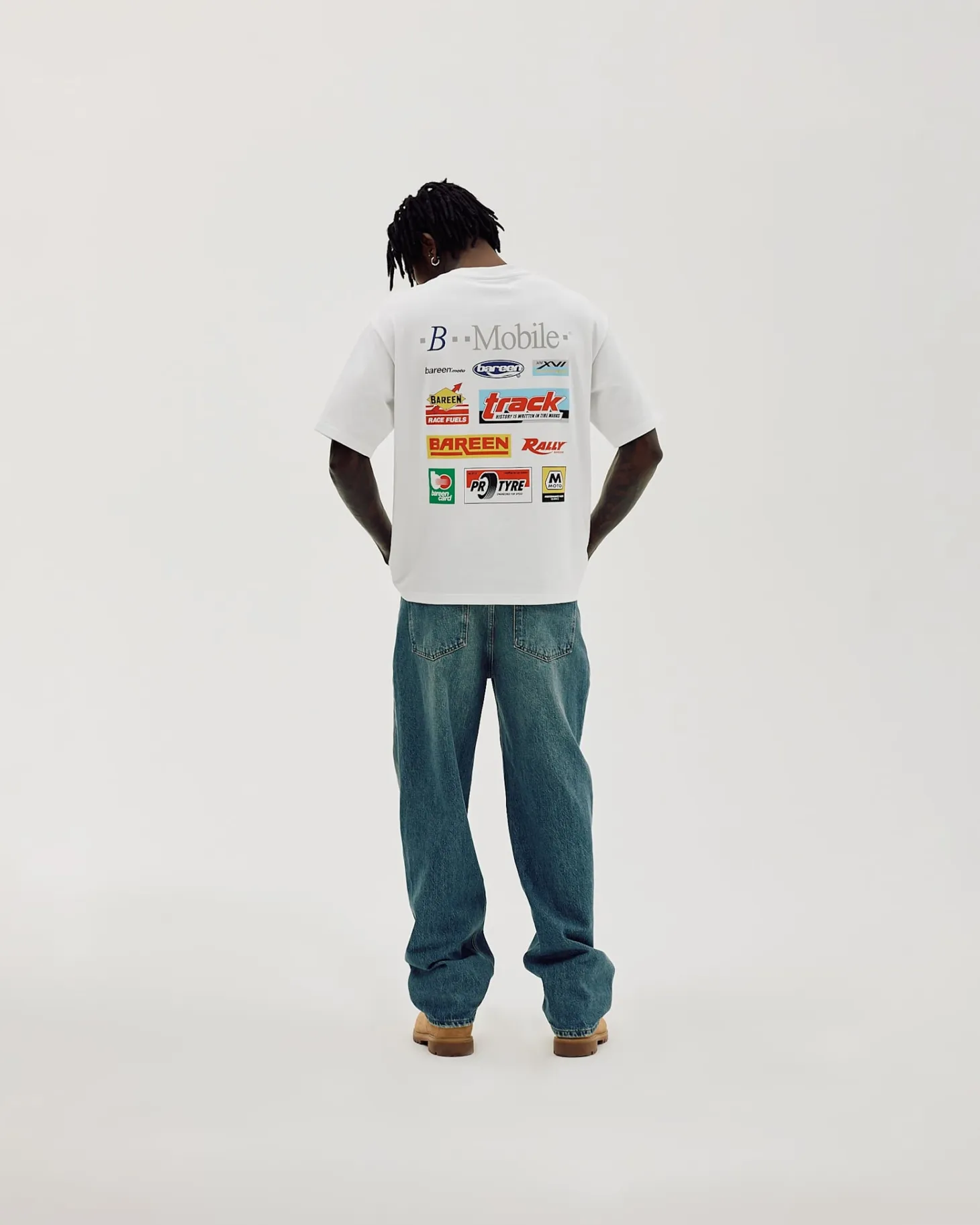 Box Fit T-shirt, Men - Sponsored - White