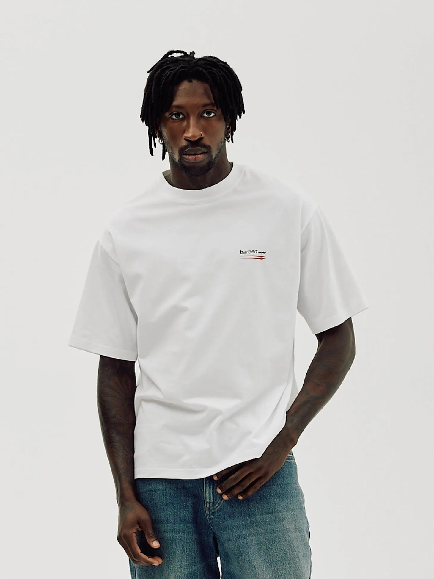 Box Fit T-shirt, Men - Sponsored - White