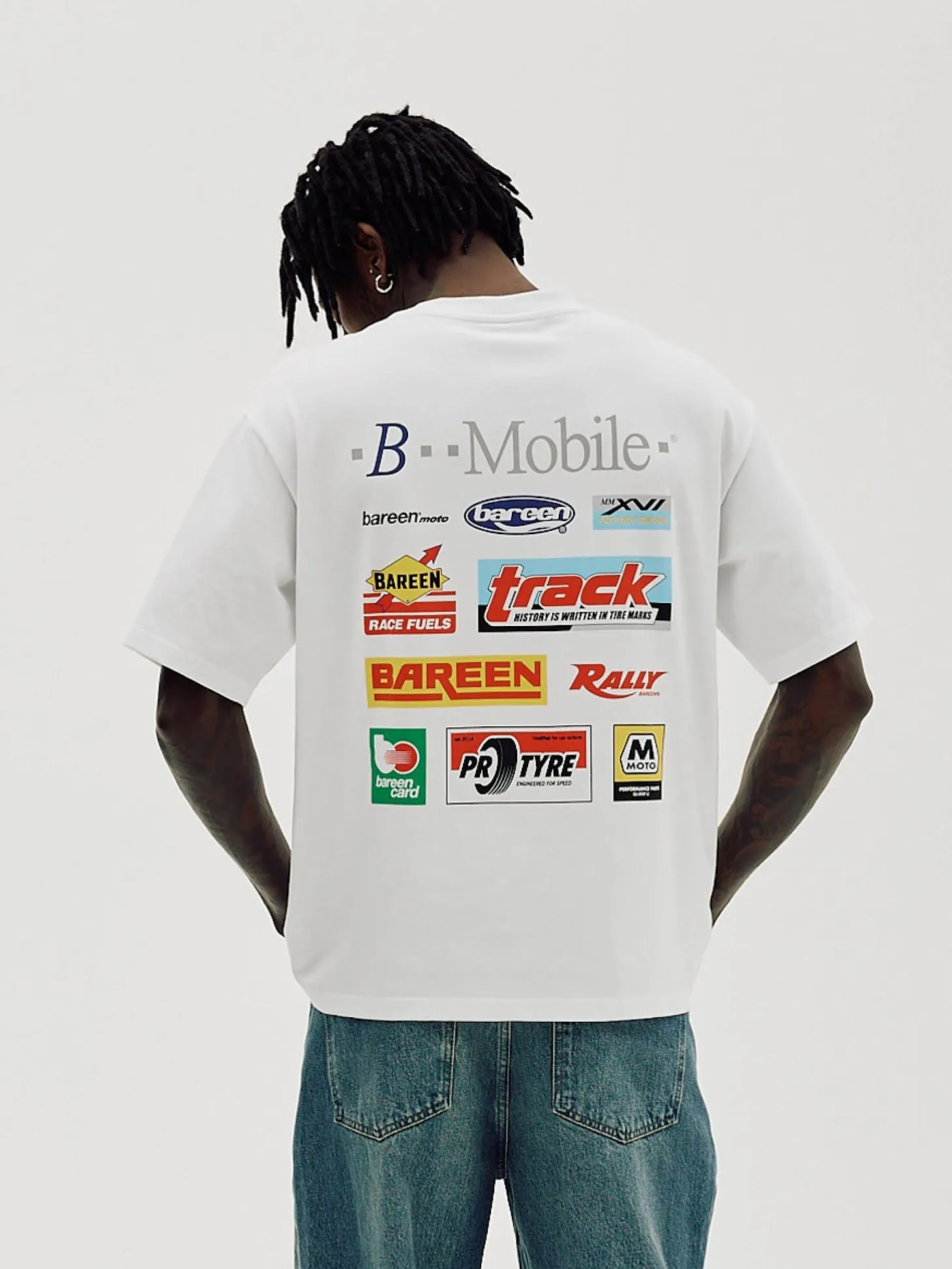 Box Fit T-shirt, Men - Sponsored - White