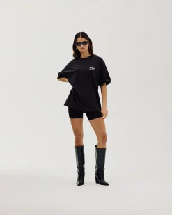 Box Fit T-shirt, Women - Horsepower - Black