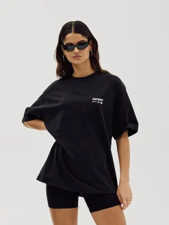 Box Fit T-shirt, Women - Horsepower - Black