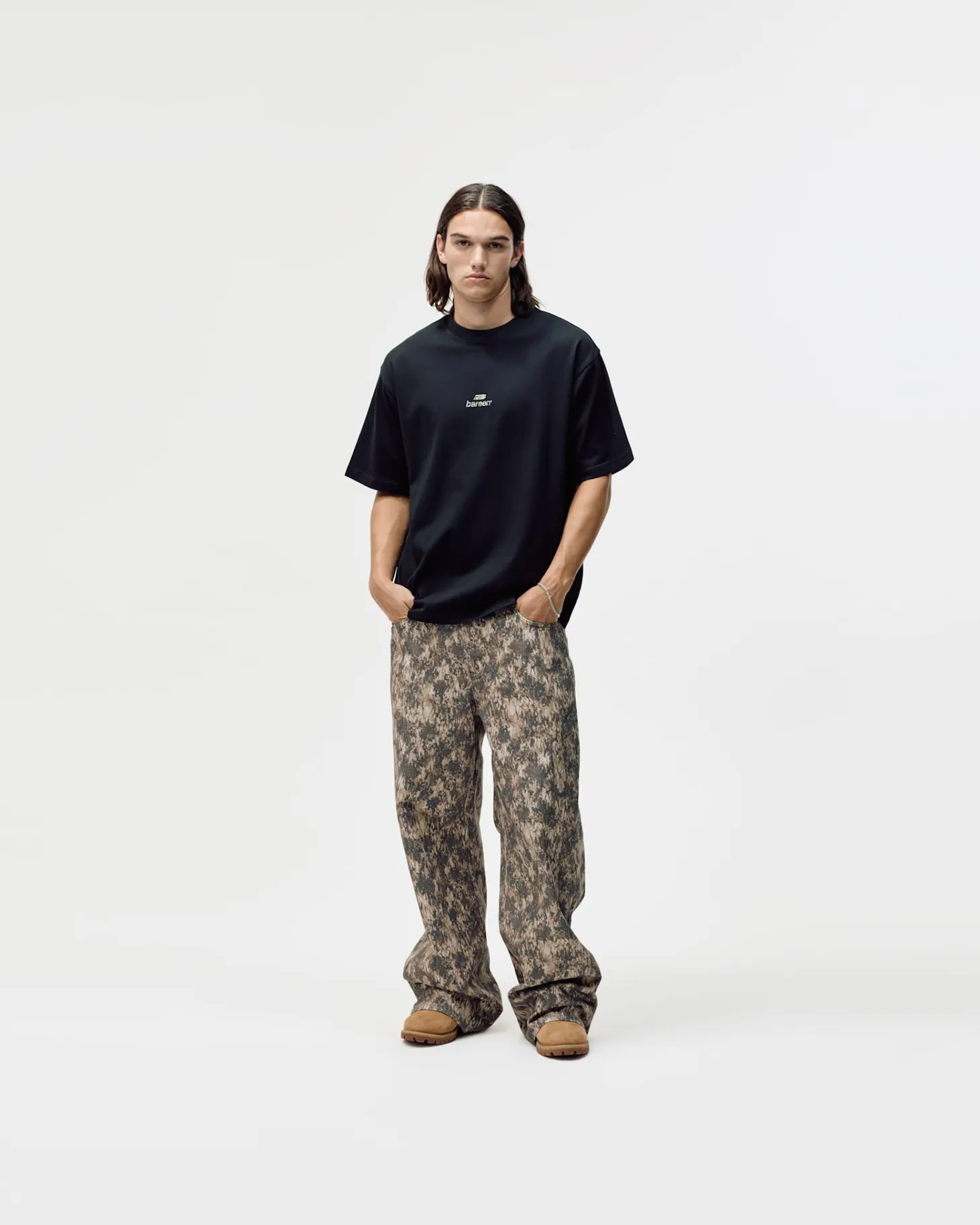 Camo Logo Box Fit, Men - Black