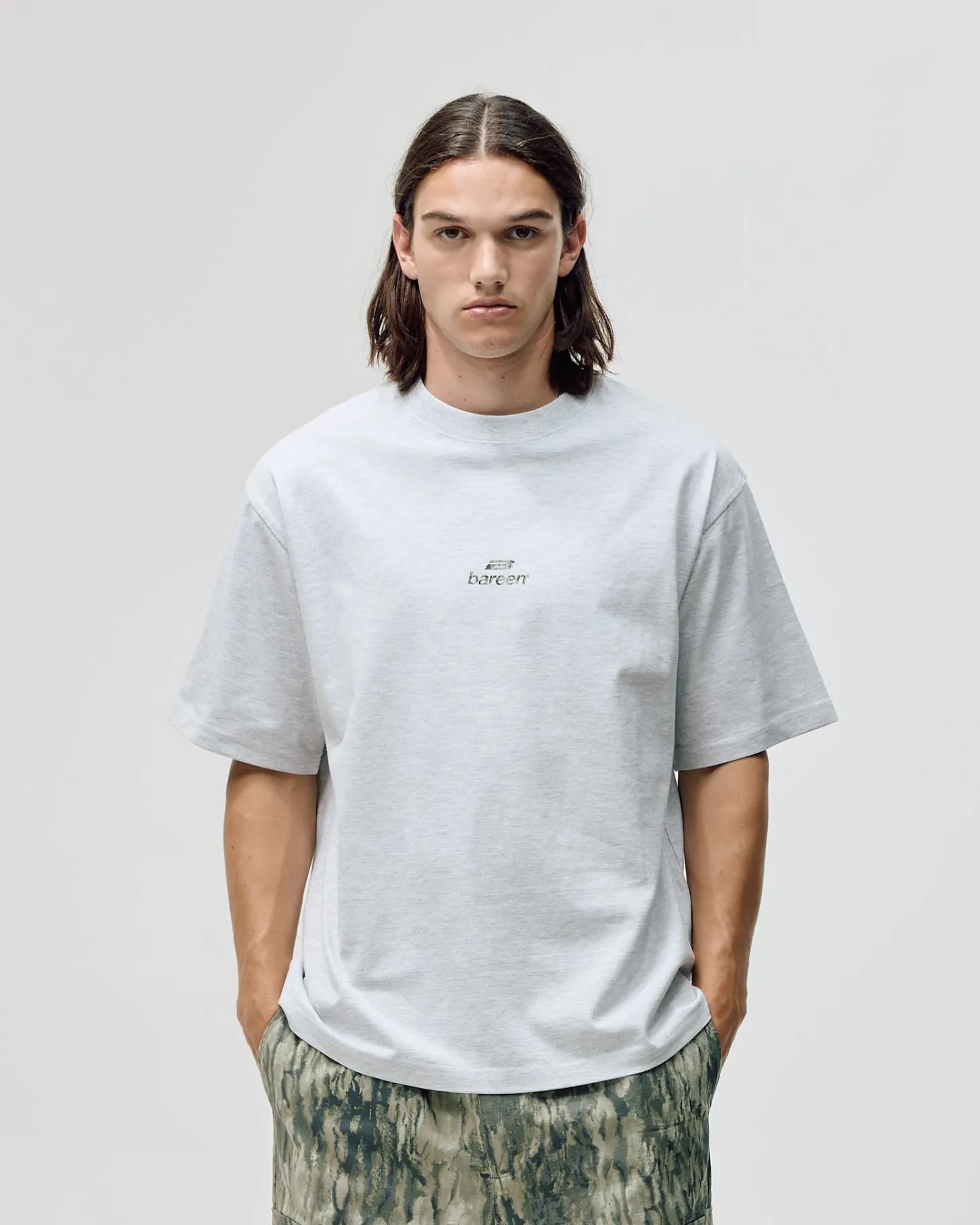 Camo Logo Box Fit, Men - Cloudy Grey