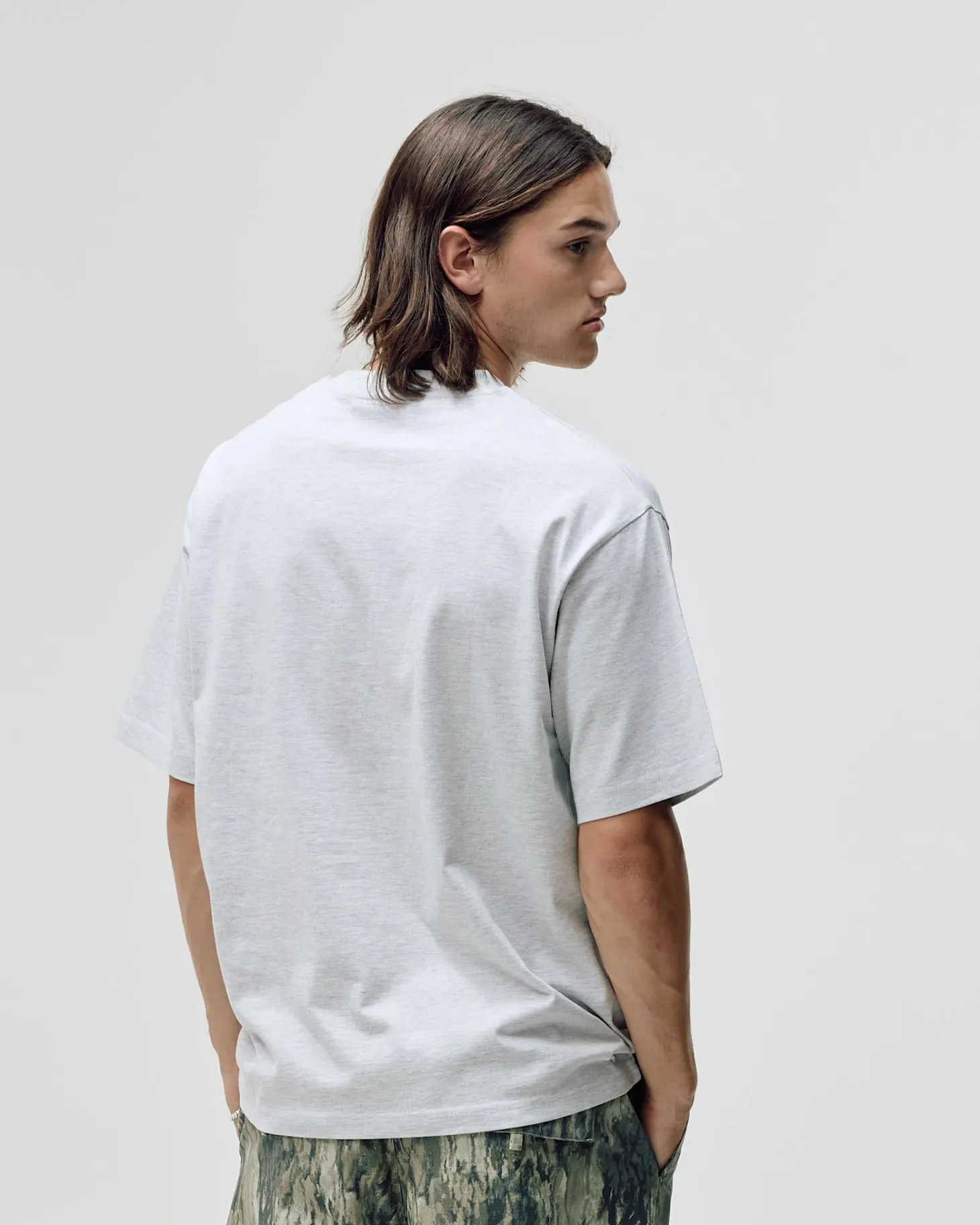 Camo Logo Box Fit, Men - Cloudy Grey
