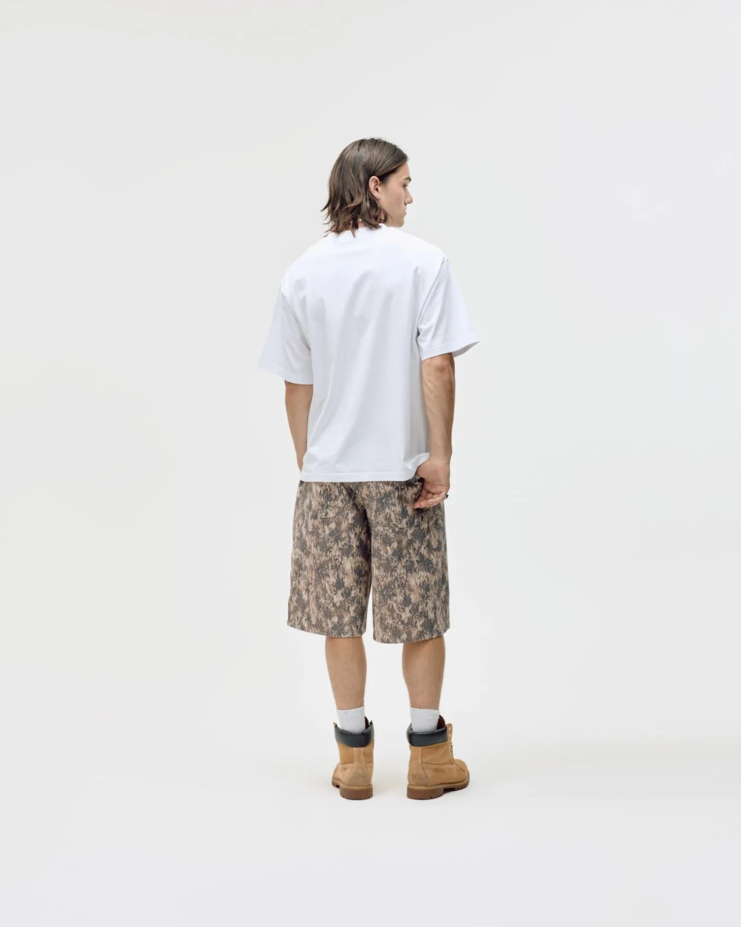 Camo Logo Box Fit, Men - White