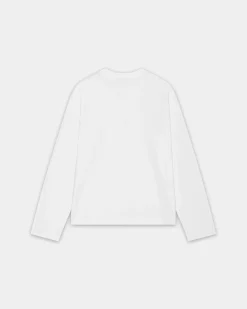Camo Logo Oversized Long Sleeve - White
