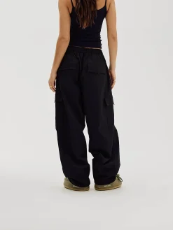 Cargo Pants Parachute, Women - Black