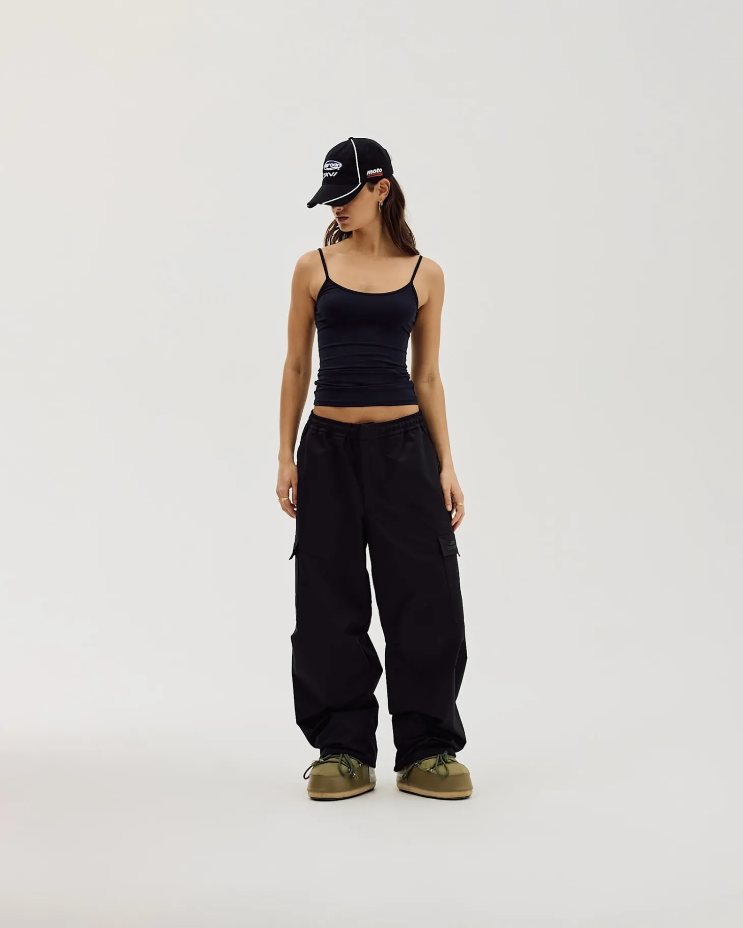 Cargo Pants Parachute, Women - Black