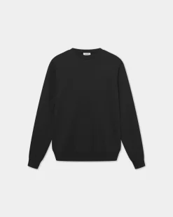 Classic Crewneck, Men - Embroidered Logo - Navy Blue