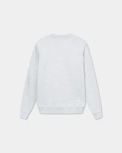 Classic Crewneck, Men - Embroidered Logo - Cloudy Grey