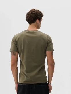 Classic Fit, Men - Embroidered Logo - Olive Green