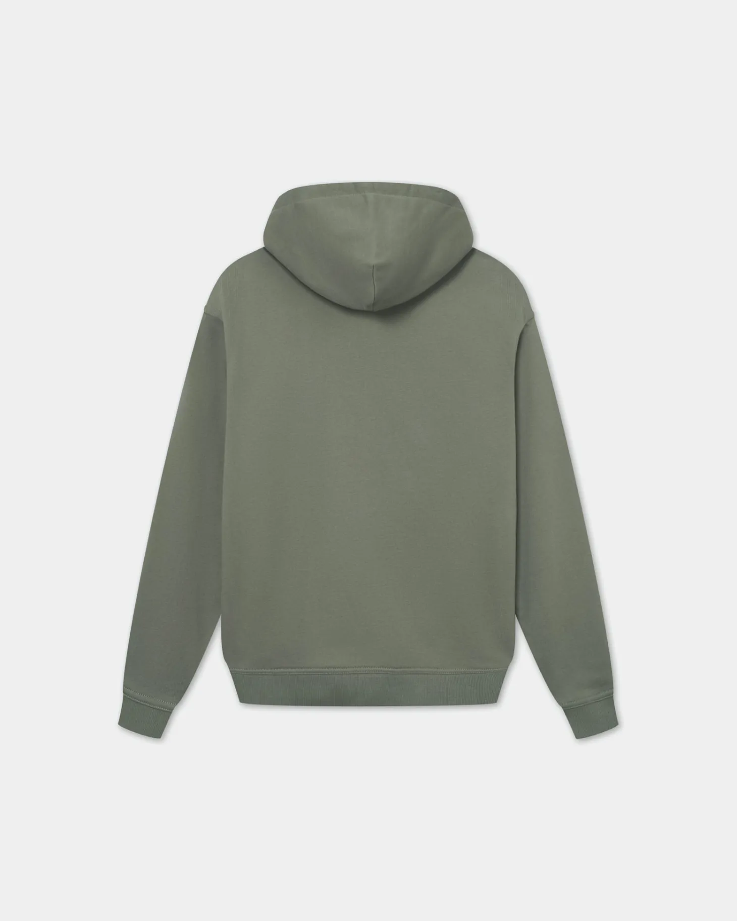 Classic Hoodie, Men - Embroidered Logo - Olive Green