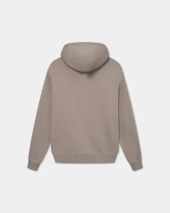 Classic Hoodie, Men - Embroidered Logo - Mocha