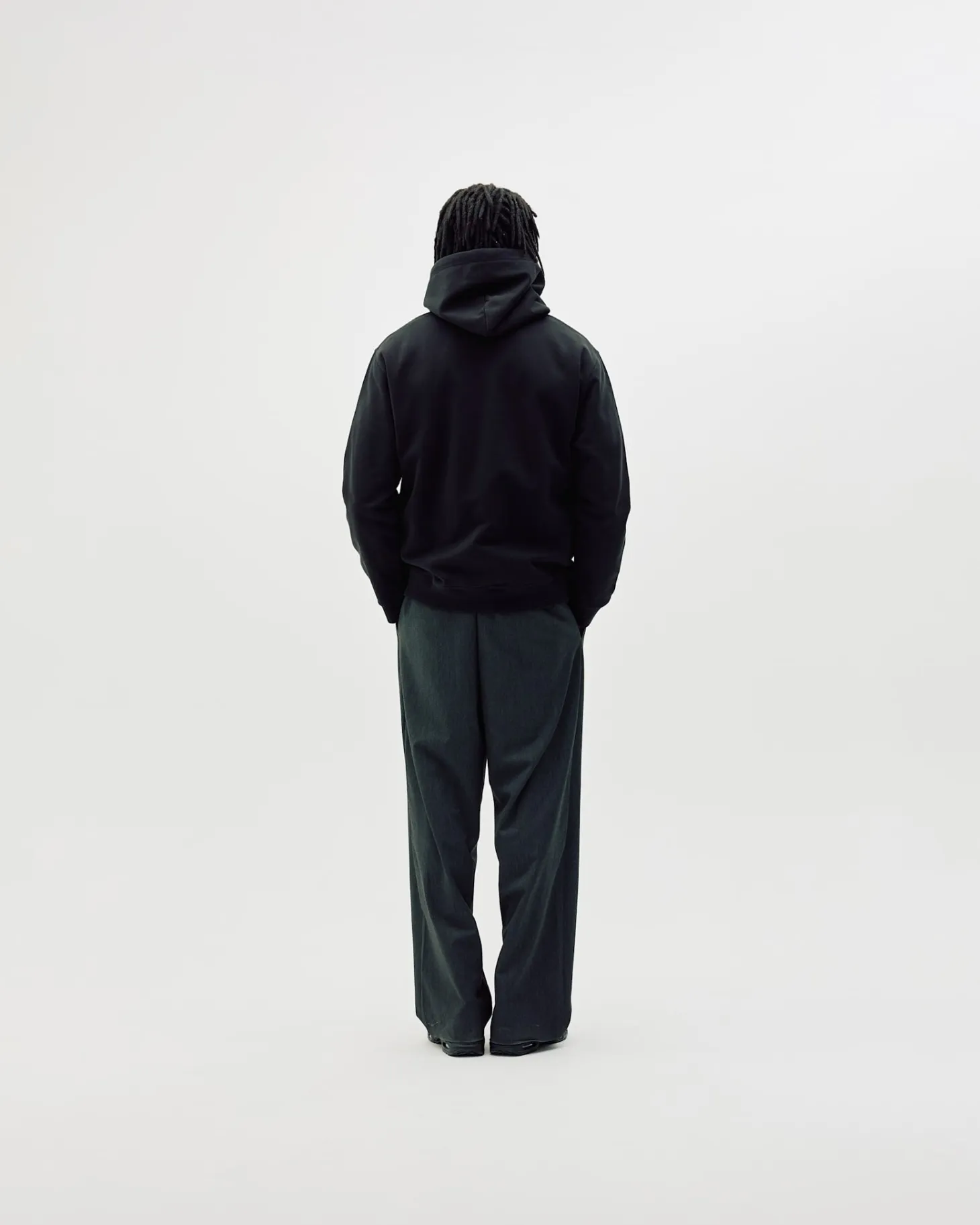 Classic Hoodie, Men - Embroidered Logo - Black