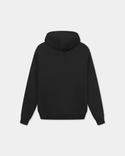 Classic Hoodie, Men - Embroidered Logo - Black