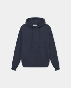 Classic Hoodie, Men - Embroidered Logo - Navy Blue