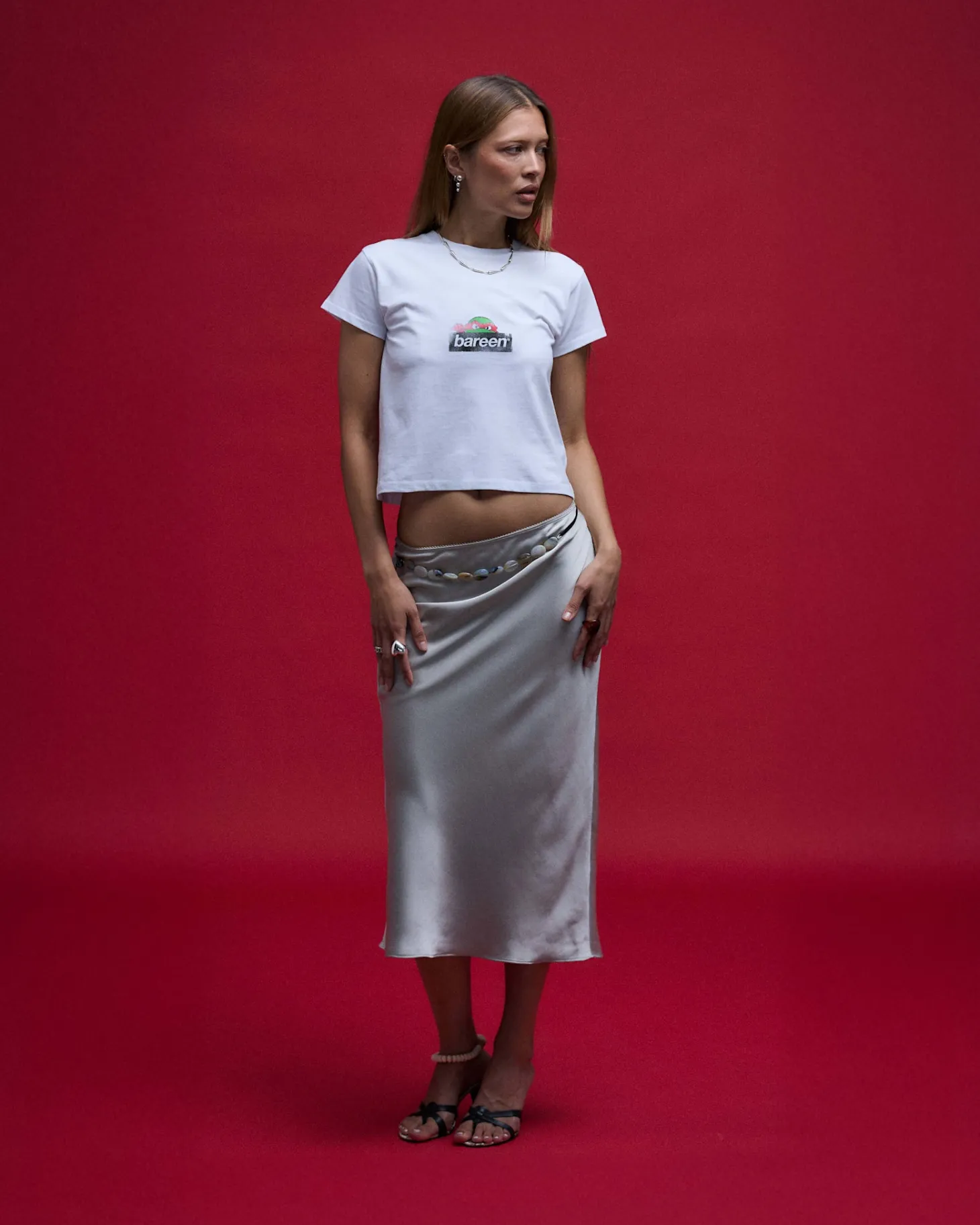 Cropped Women's Tee - TMNT - White