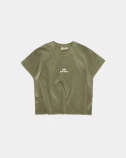 Cropped Women's Tee - Vintage Capsule - Stone Green