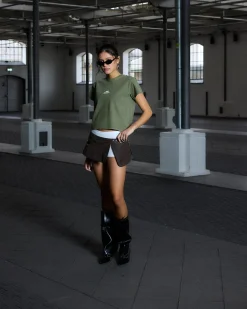Cropped Women's Tee - Vintage Capsule - Stone Green