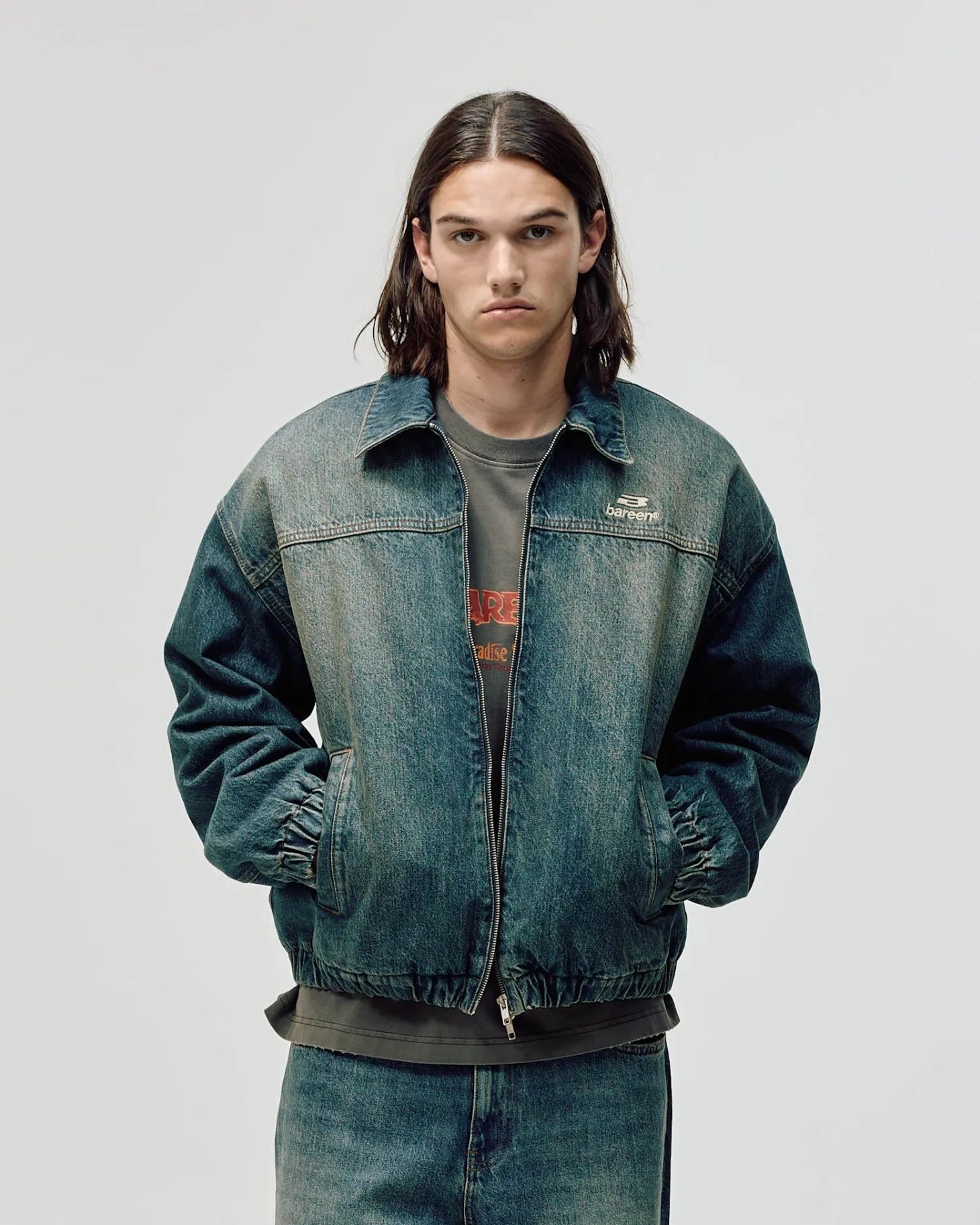 Denim Workwear Jacket, Men - Dark Blue Wash