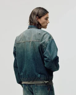 Denim Workwear Jacket, Men - Dark Blue Wash