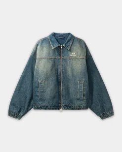 Denim Workwear Jacket, Men - Dark Blue Wash