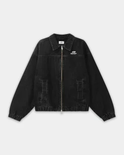 Denim Workwear Jacket, Women - Black Wash