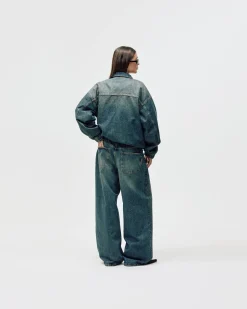 Denim Workwear Jacket, Women - Dark Blue Wash