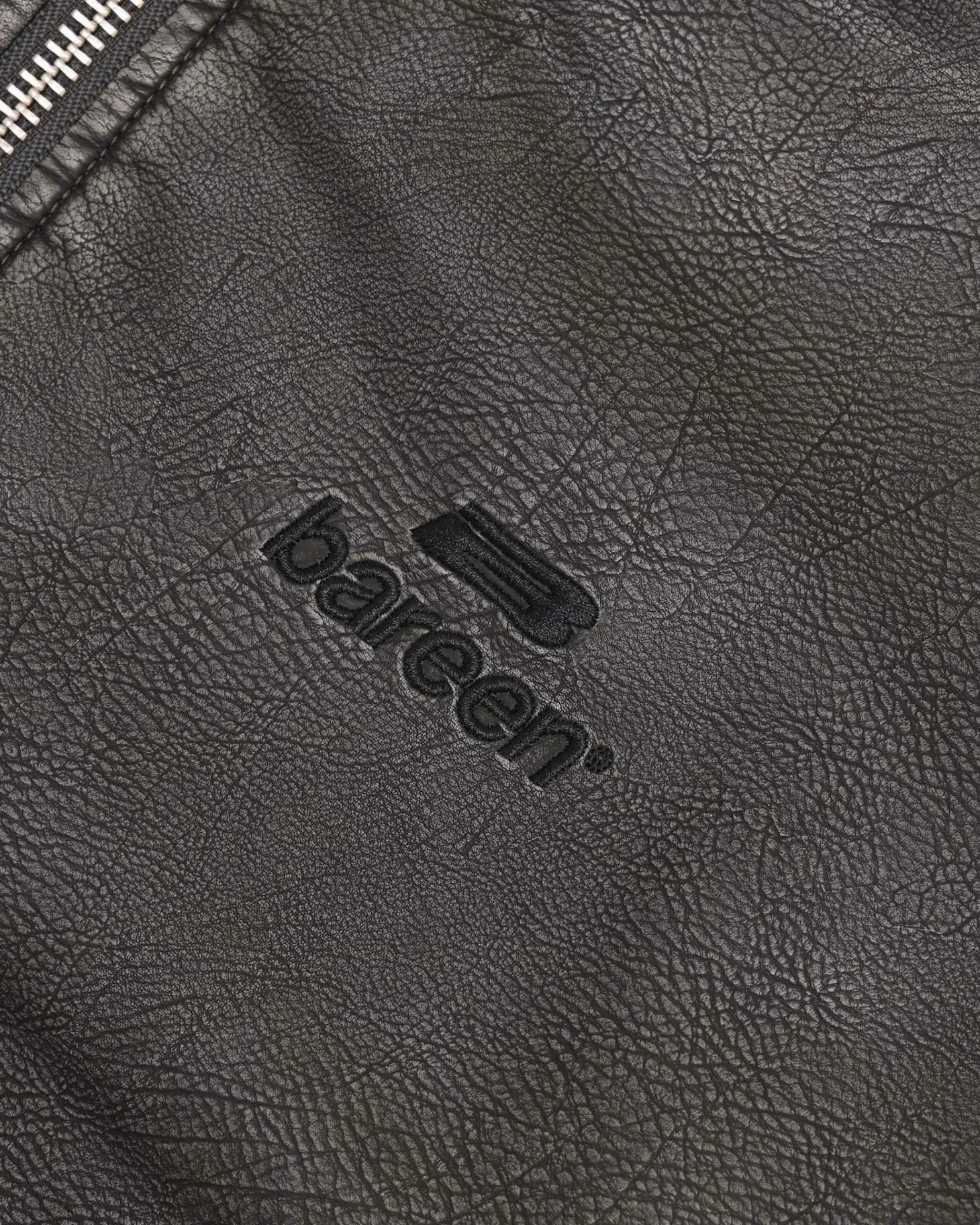 Faux Leather Bomber Jacket, Men - Vintage Black