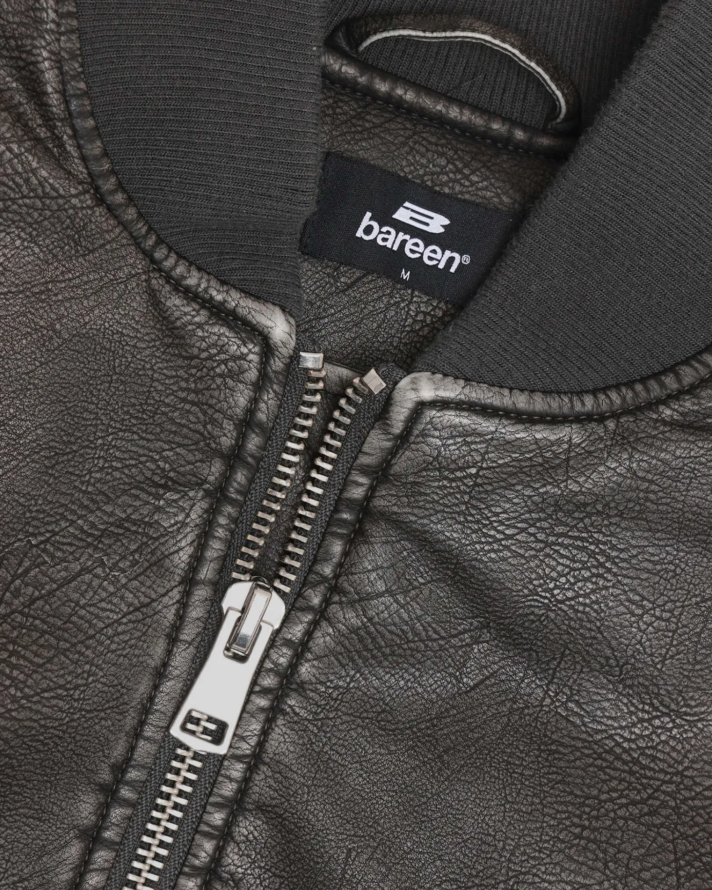 Faux Leather Bomber Jacket, Men - Vintage Black
