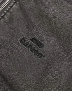 Faux Leather Bomber Jacket, Women - Vintage Black