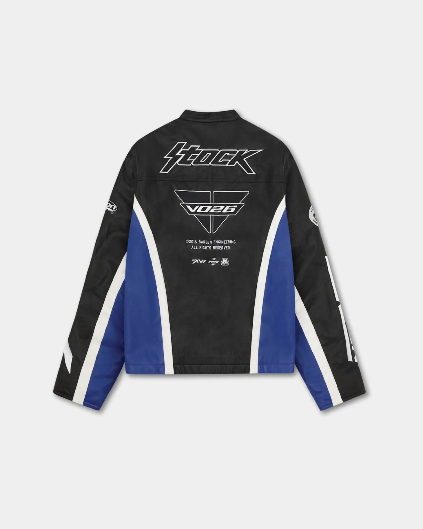 Faux Leather Moto Jacket, Women - Cobalt Blue