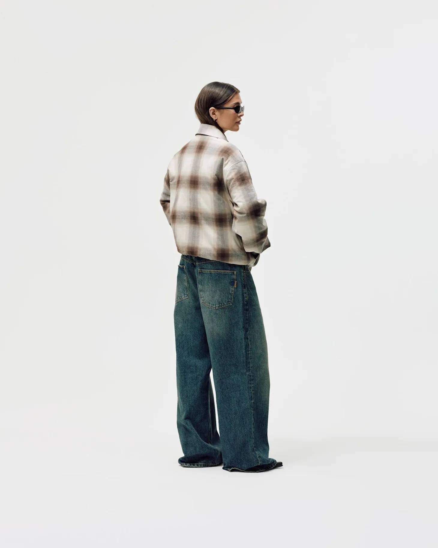 Flannel Jacket, Women - Brown Check