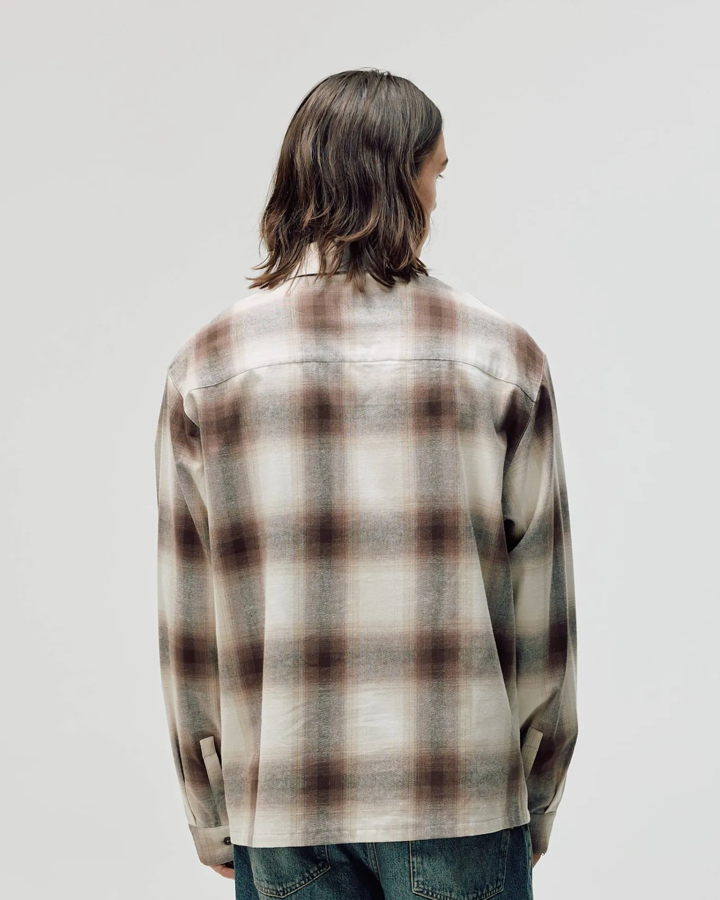 Flannel Shirt, Men - Brown Check