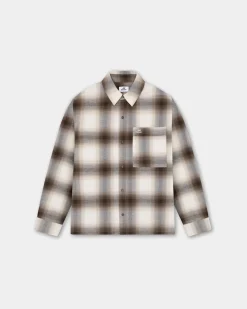 Flannel Shirt, Men - Brown Check