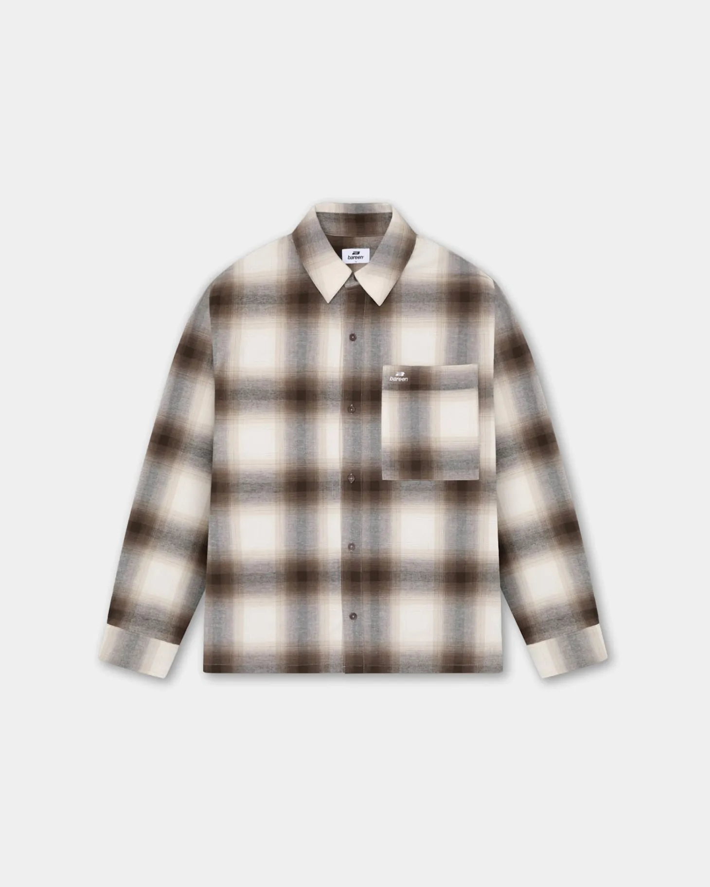 Flannel Shirt, Men - Brown Check