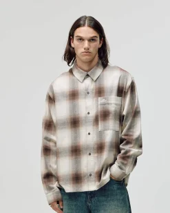 Flannel Shirt, Men - Brown Check