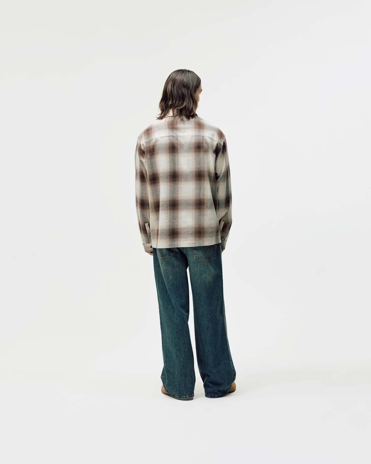 Flannel Shirt, Men - Brown Check