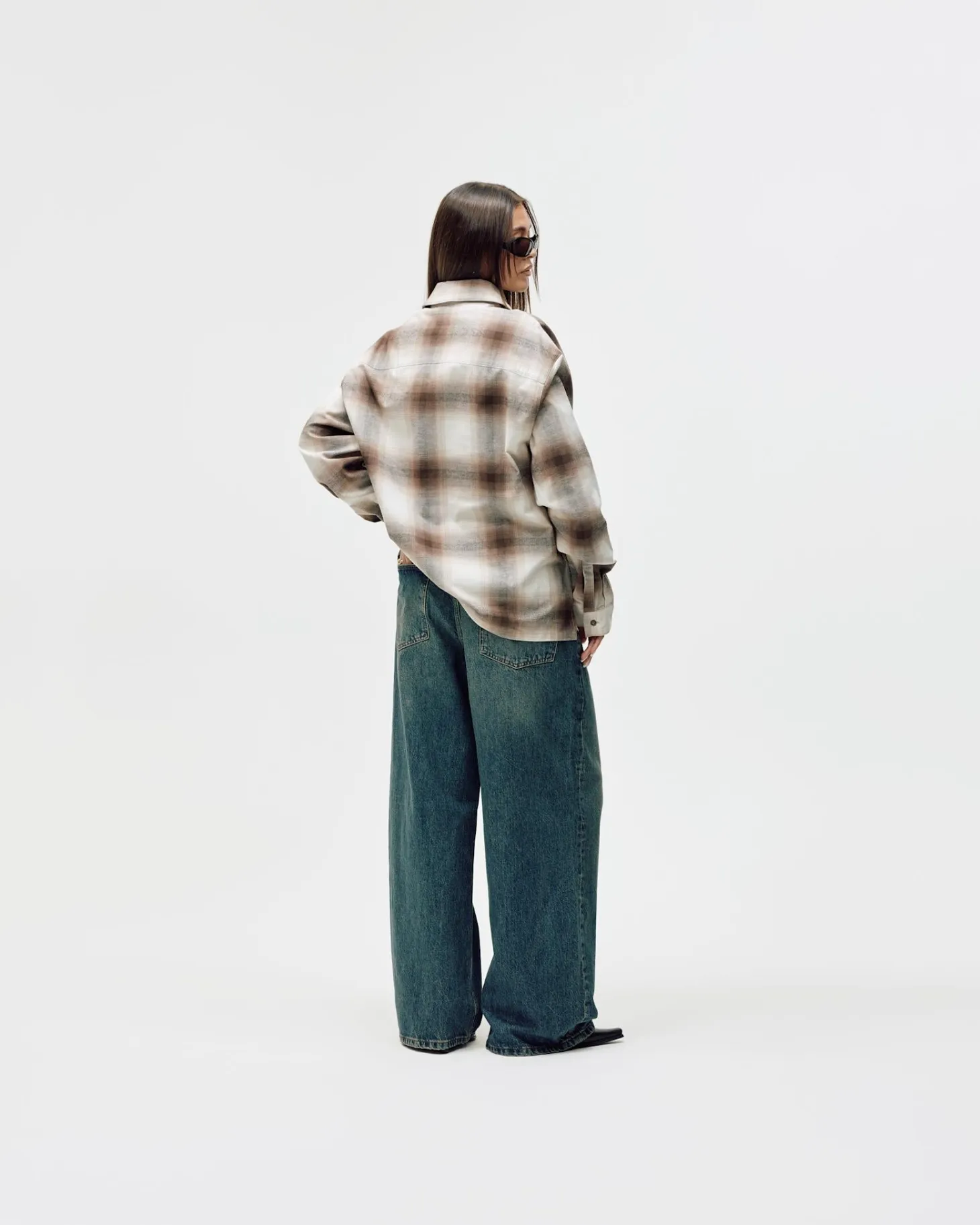 Flannel Shirt, Women - Brown Check