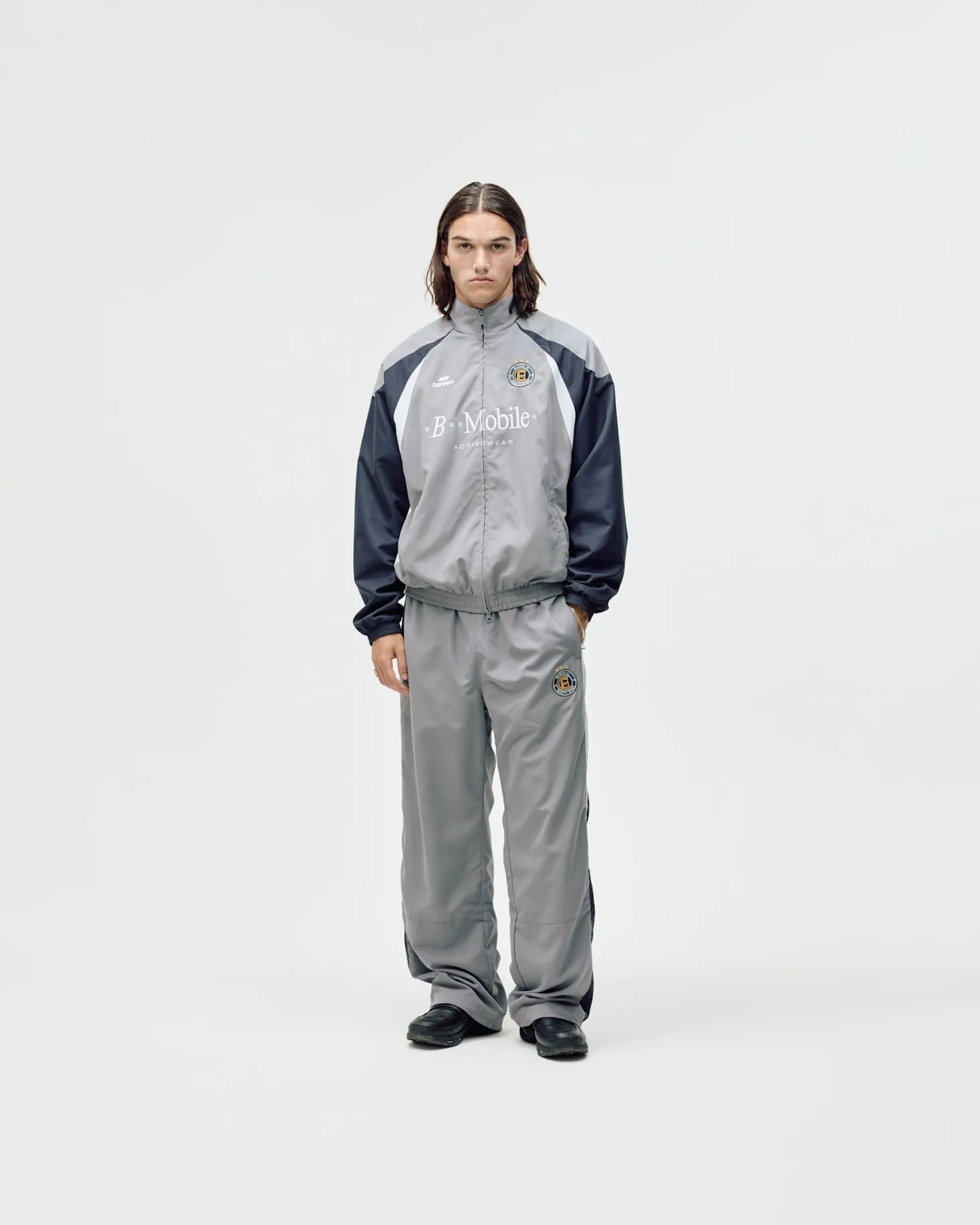 Football Track Pants, Men - Grey