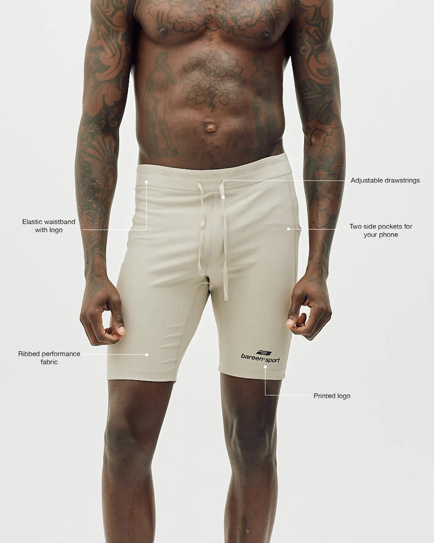 Half Tights, Men - Clay